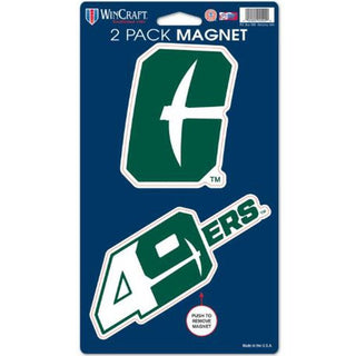 Magnet: UNC Charlotte 49ers 2-Pack 5" x 9"