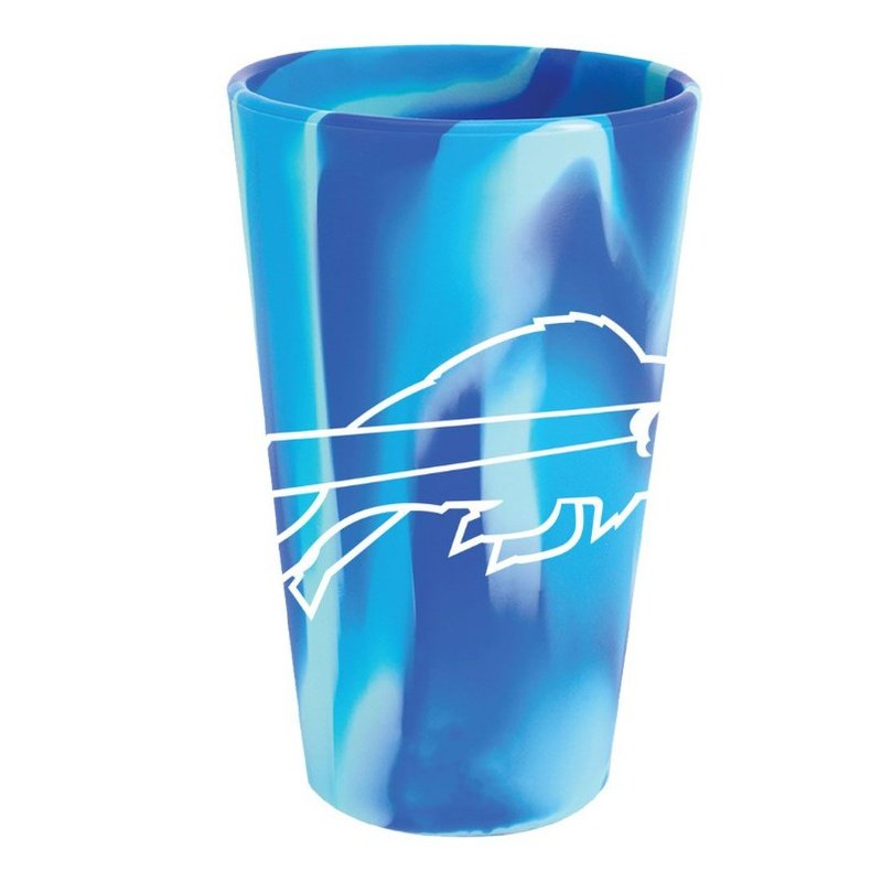 Silicone Pint Glass: Buffalo Bills 16oz - Blue Marble