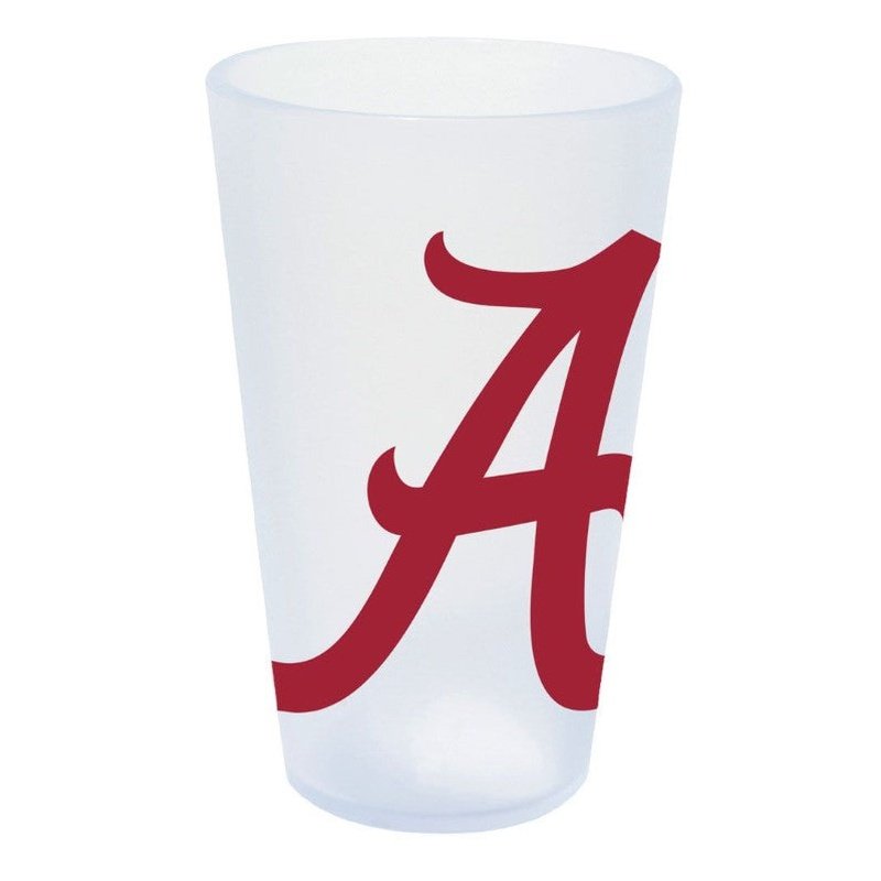 Silicone Glass: Alabama Crimson Tide 16oz- Icicle