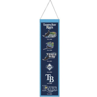 Banner: Tampa Bay Rays Wool - 8"x32"