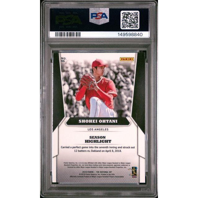 Shohei Ohtani 2018 Panini National VIP #46 PSA 9
