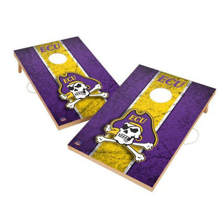 Cornhole Game: East Carolina Pirates - Stripe Weathered