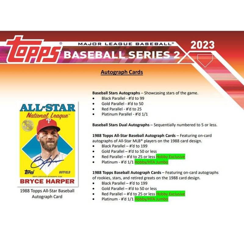 2023 Topps Series 2 Baseball Hobby Box