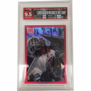 Lord Vader Readies His Ship: 2022 Star Wars Chrome Galaxy Red Refractor #70