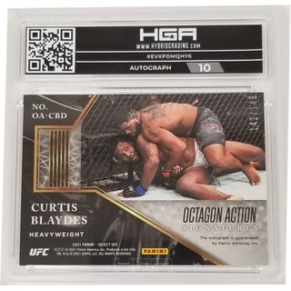 Curtis Blaydes: 2021 Panini Select UFC Octagon Action Signatures #OA-CBD
