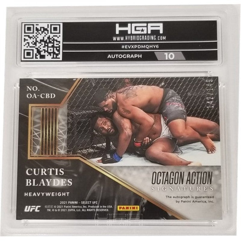 Curtis Blaydes: 2021 Panini Select UFC Octagon Action Signatures #OA-CBD