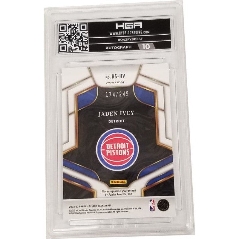 Jaden Ivey: 2022-23 Panini Select Rookie Signatures #RS-JV1 HGA 10