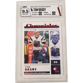 Tom Brady: 2022 Panini Chronicles Red #3 HGA 9.5