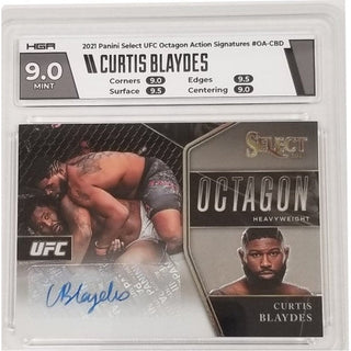 Curtis Blaydes: 2021 Panini Select UFC Octagon Action Signatures #OA-CBD