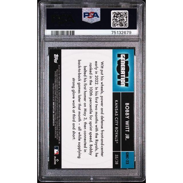 Bobby Witt Jr 2022 Topps Chrome Update #GNC23 PSA 9