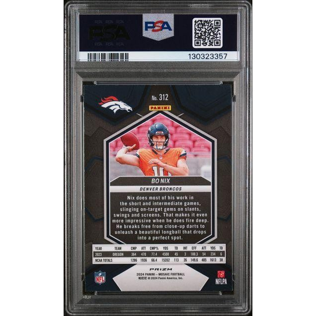 2024 Mosaic Bo Nix Mosaic Refractor #312 PSA 9