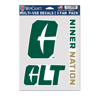 Decal: Charlotte Forty-Niners - 3pk Multi-Use