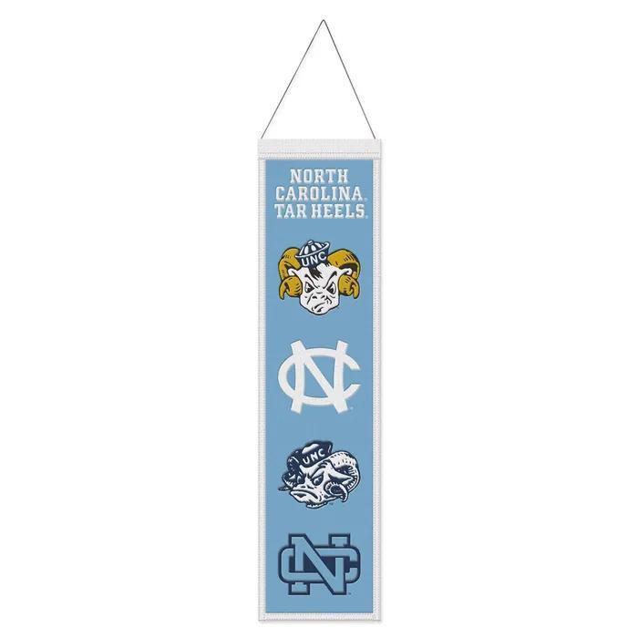 North Carolina Tar Heels College Vault Wool Banner – 8" x 32"