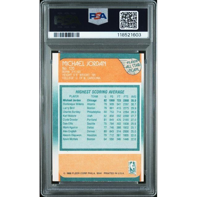 Michael Jordan 1988 Fleer All-Star #120 PSA 7