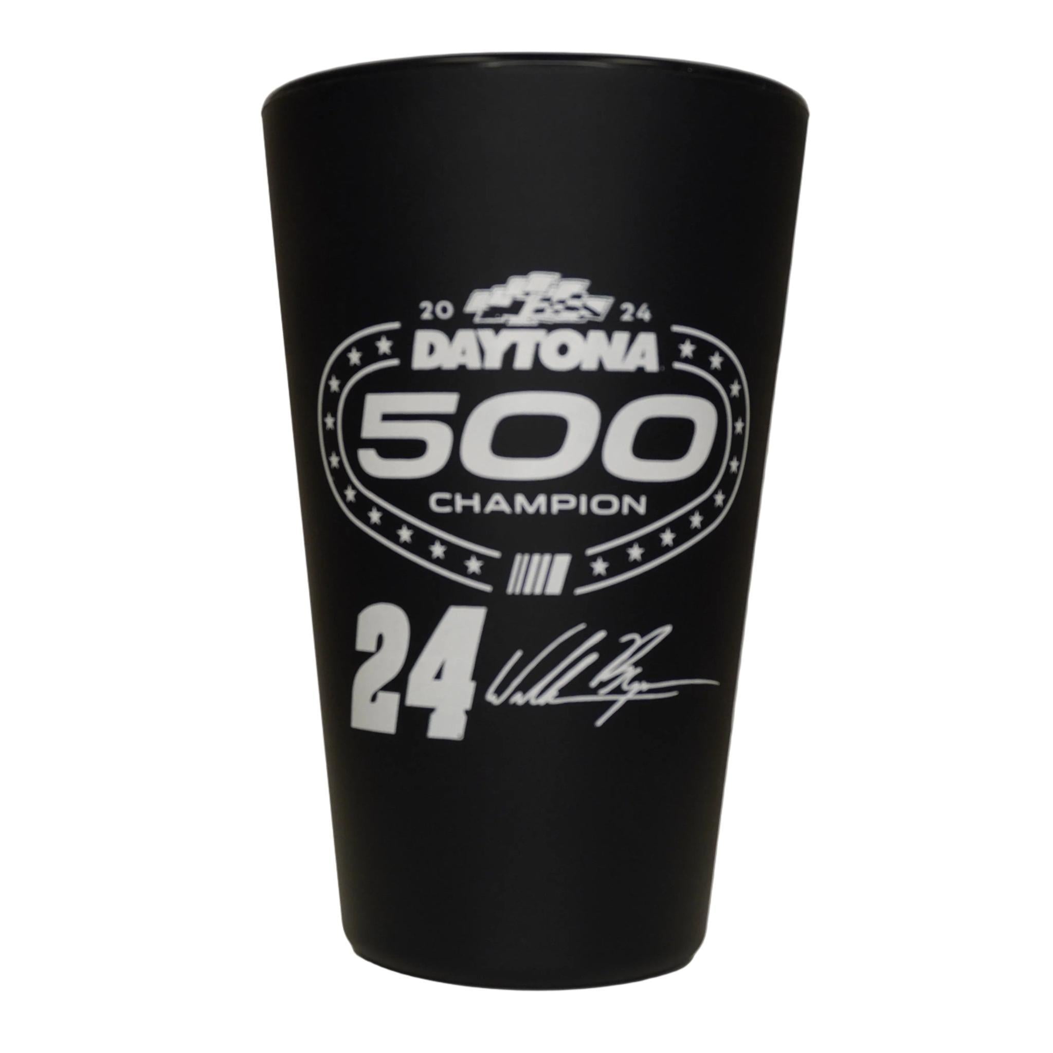 2024 Daytona 500 Champion #24 Silicone Pint Glass 16 oz – NASCAR Drinkware