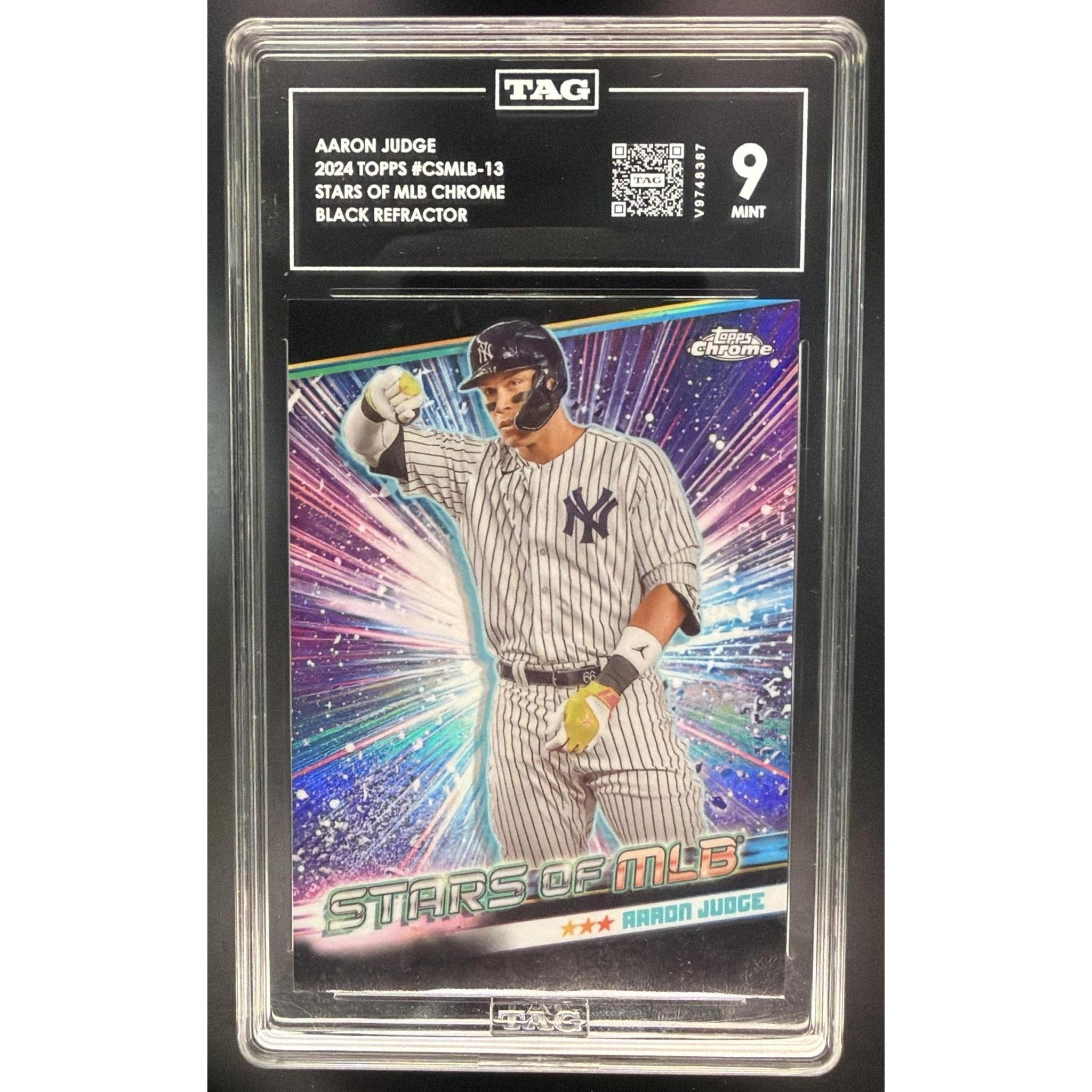 Aaron Judge 2024 Topps Chrome Stars of MLB Black Refractor #CSMLB-13 TAG 9 #11/25