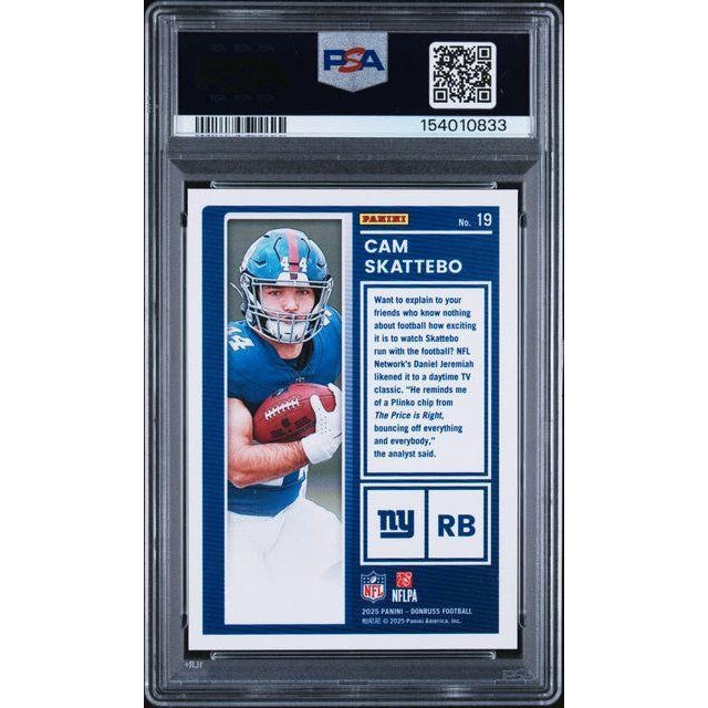 2025 Donruss #19 Cam Skattebo The Rookies PSA 9
