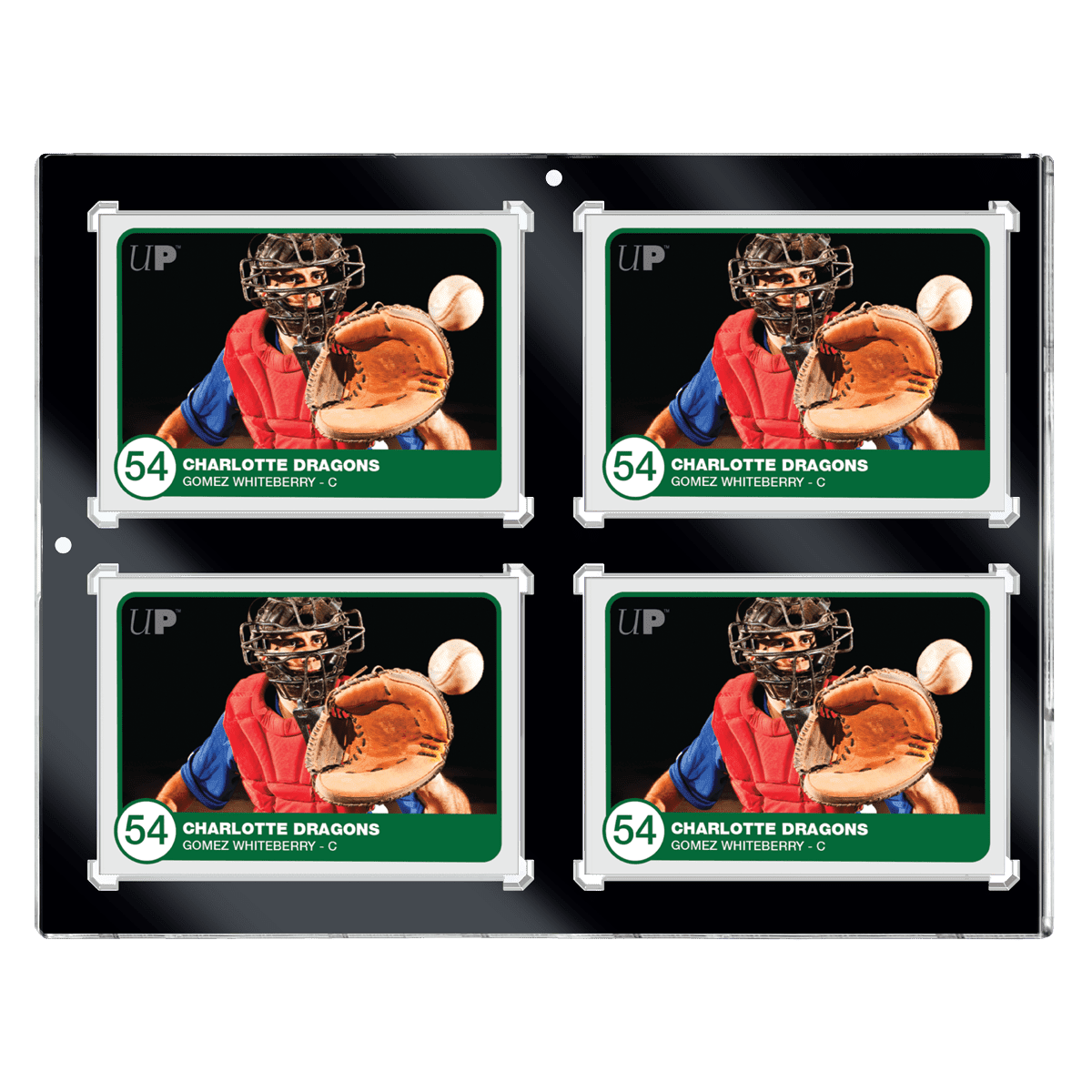 35PT 4-Card Black Border UV ONE-TOUCH Magnetic Holder