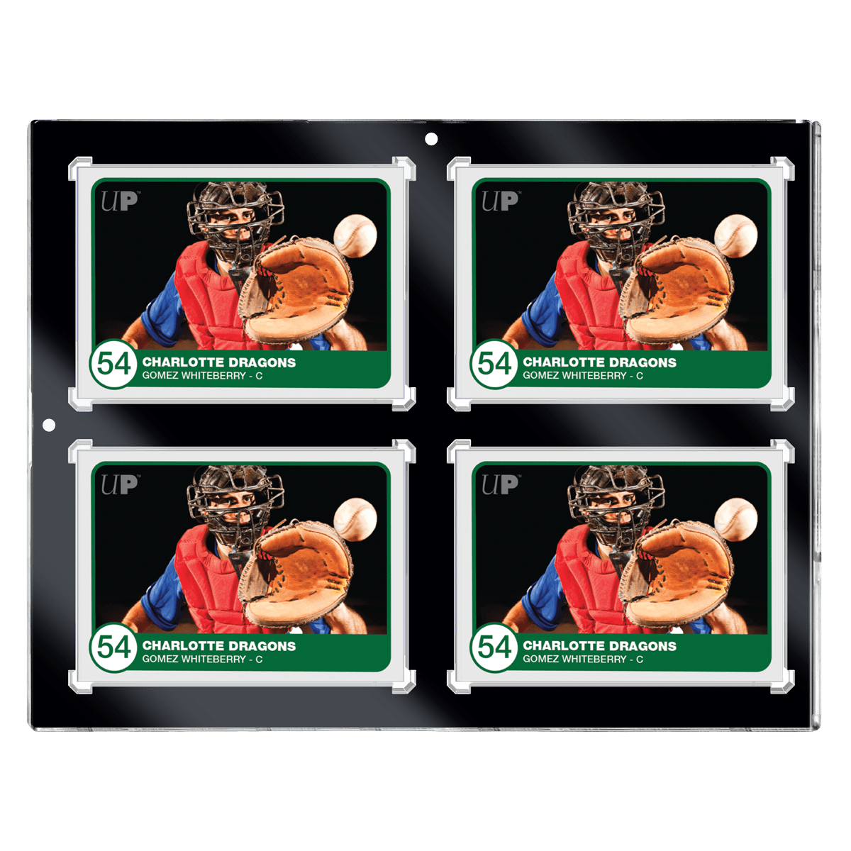 130PT 4-Card Black Border UV ONE-TOUCH® Magnetic Holder