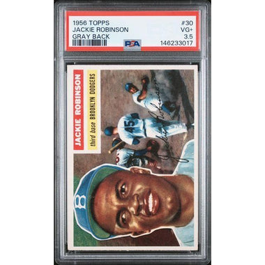 Jackie Robinson 1956 Topps Gray Back #30 PSA 3.5