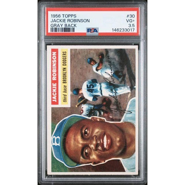 Jackie Robinson 1956 Topps Gray Back #30 PSA 3.5