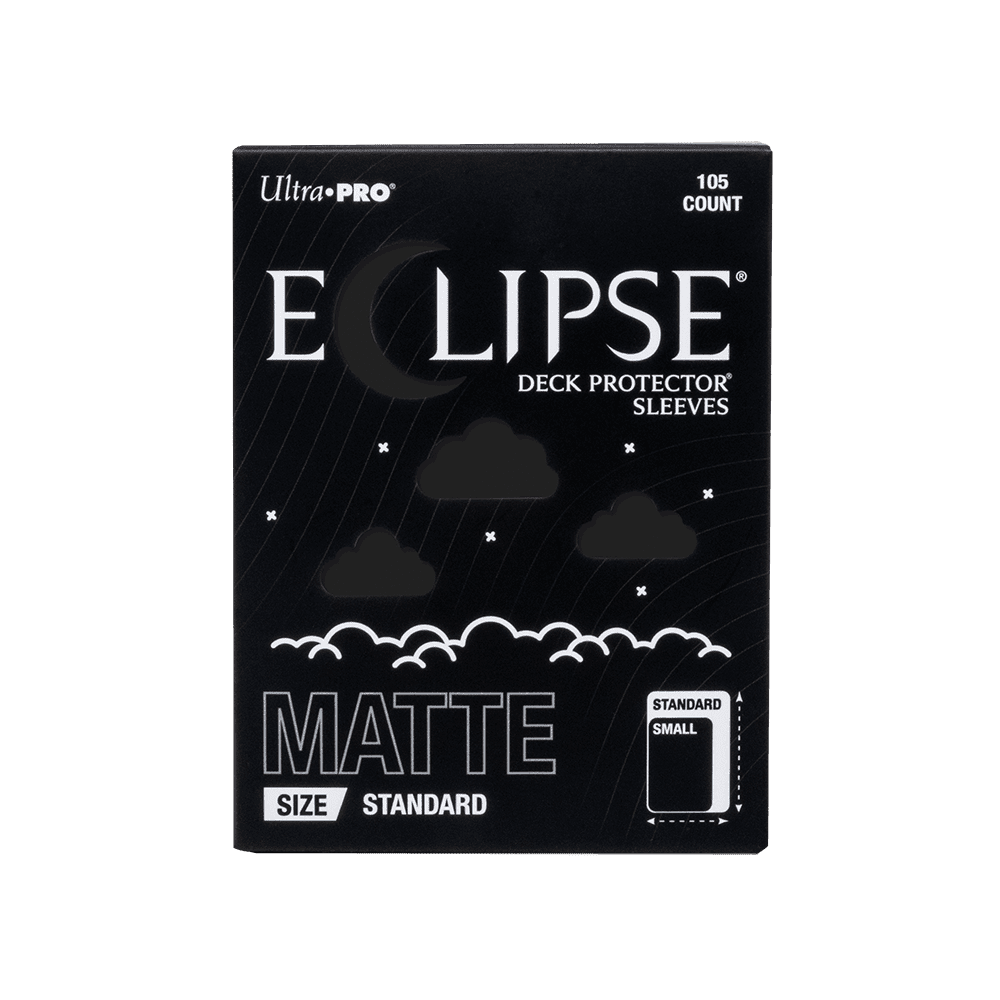 ECLIPSE® Matte Standard DECK PROTECTOR® Sleeves: Jet Black - 105ct
