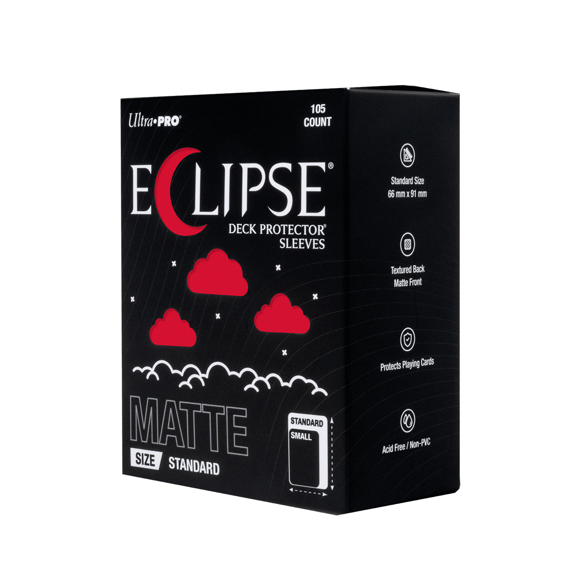 ECLIPSE® Matte Standard DECK PROTECTOR® Sleeves: Apple Red - 105ct