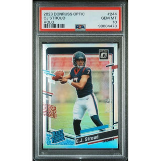 C J Stroud 2023 Donruss Optic holo #244 PSA 10