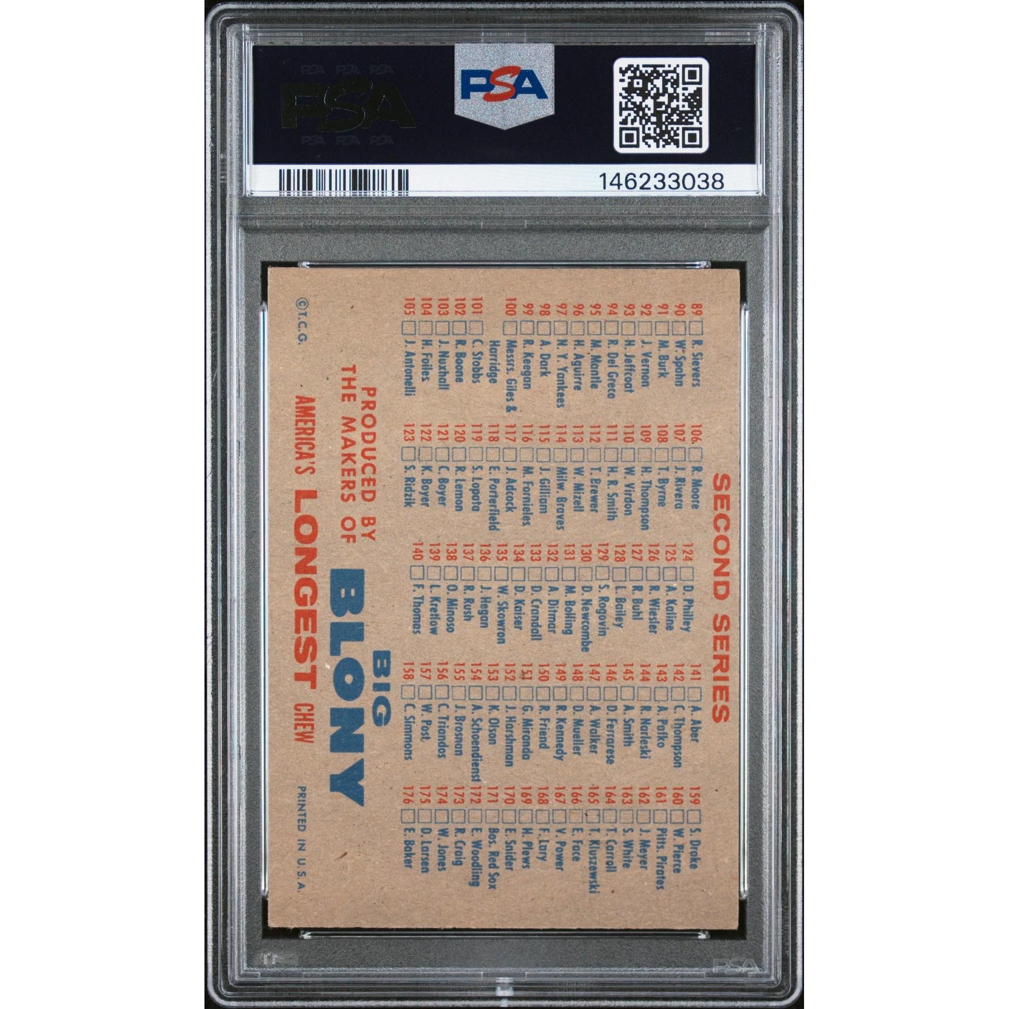 Checklist 1/2 1957 Topps Bog Blony PSA 5