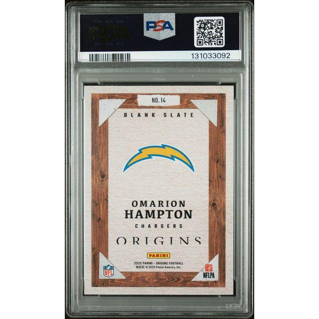 Omarion Hampton 2025 Origins Blank Slate #14 – PSA 9
