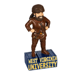 This Mascot: West Virginia University statue is the perfect way to show off your school spirit! Featuring the officially licensed team logo and colors, it's crafted from polyresin and has dimensions of 5.71"W x 12"H x 3.15"D. Show your love and support for WVU with this eye-catching piece!