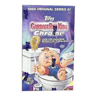 Unlock a world of nostalgic fun with the 2023 Topps Garbage Pail Kids Chrome Hobby Box! Each pack contains 4 2023 Garbage Pail Kids Chrome base cards, opening up endless amusement. With 12 boxes per case and 24 packs per Box, creating your very own collection is a breeze! Grab your box now and experience the delight of collecting GPK cards