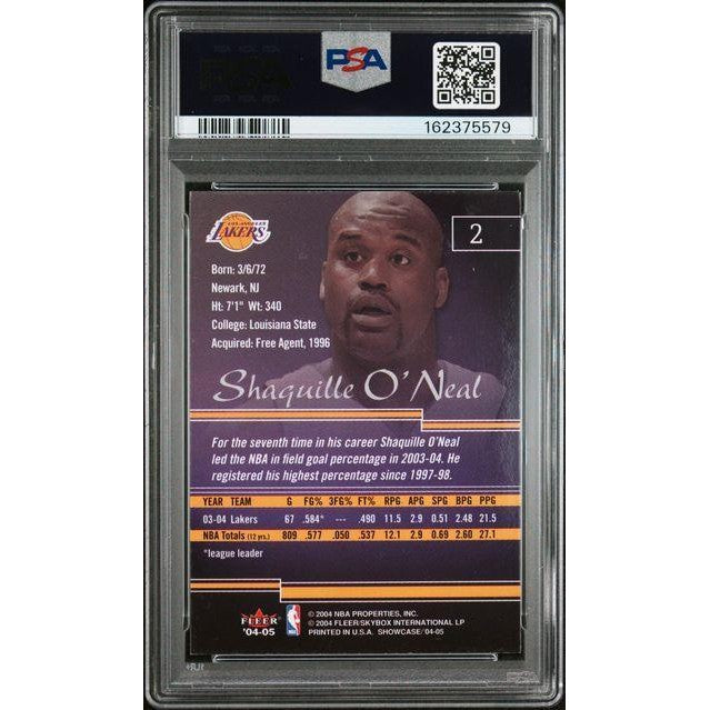 2004 Fleer Showcase #2 Shaquille O'Neal PSA 7