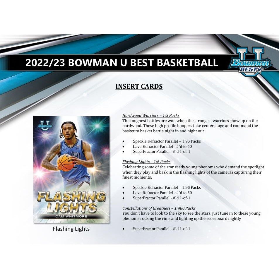 2022-23 Bowman University Best Basketball Hobby Mini Box