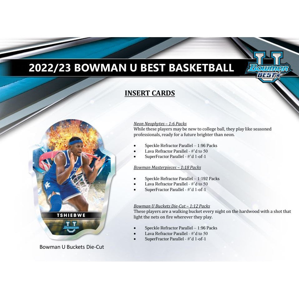 2022-23 Bowman University Best Basketball Hobby Mini Box