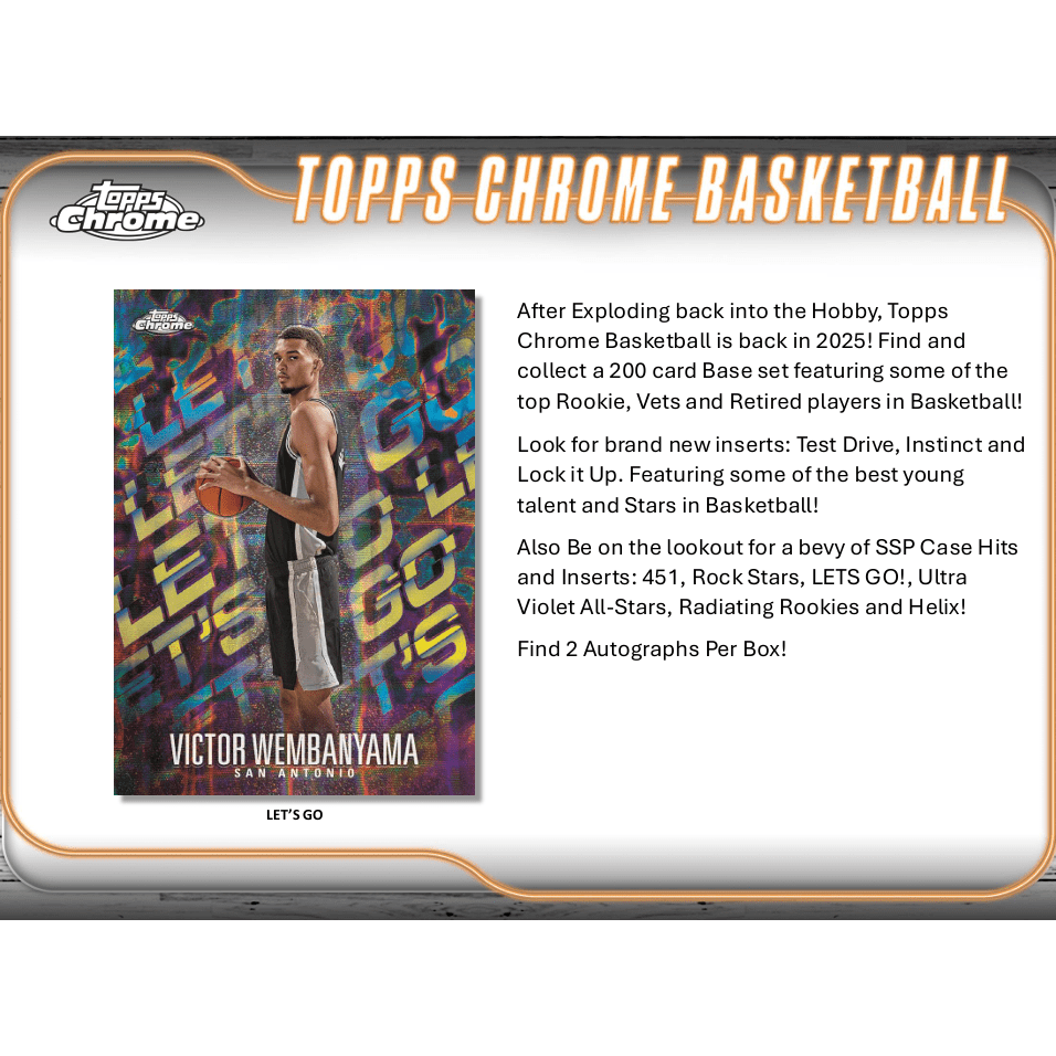 2024-25 Topps Chrome Basketball Hobby Box