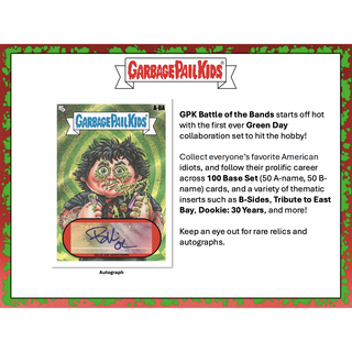 2024 Topps Garbage Pail Kids Battle Of The Bands: Green Day Hobby Box