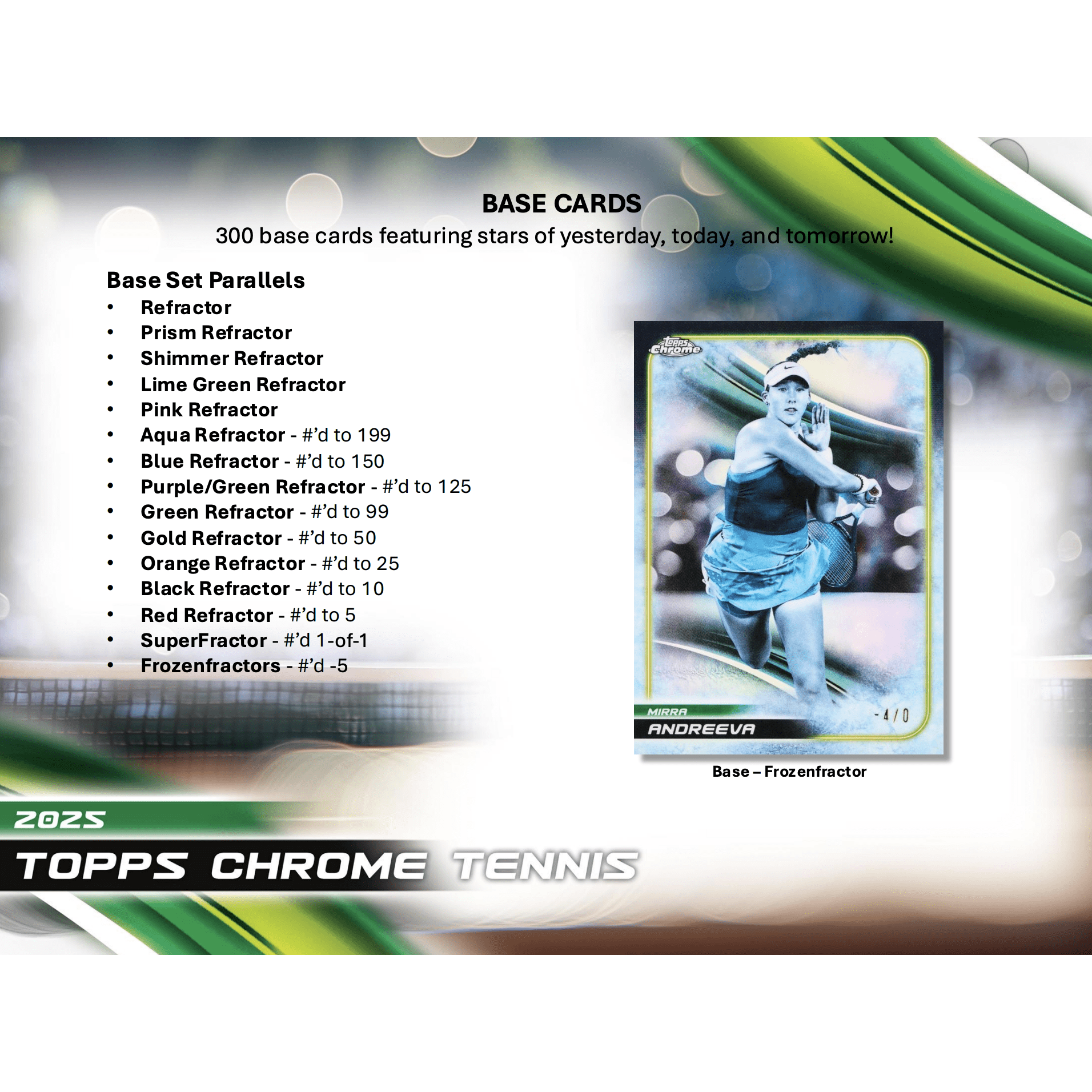 2025 Topps Chrome Tennis Hobby Box