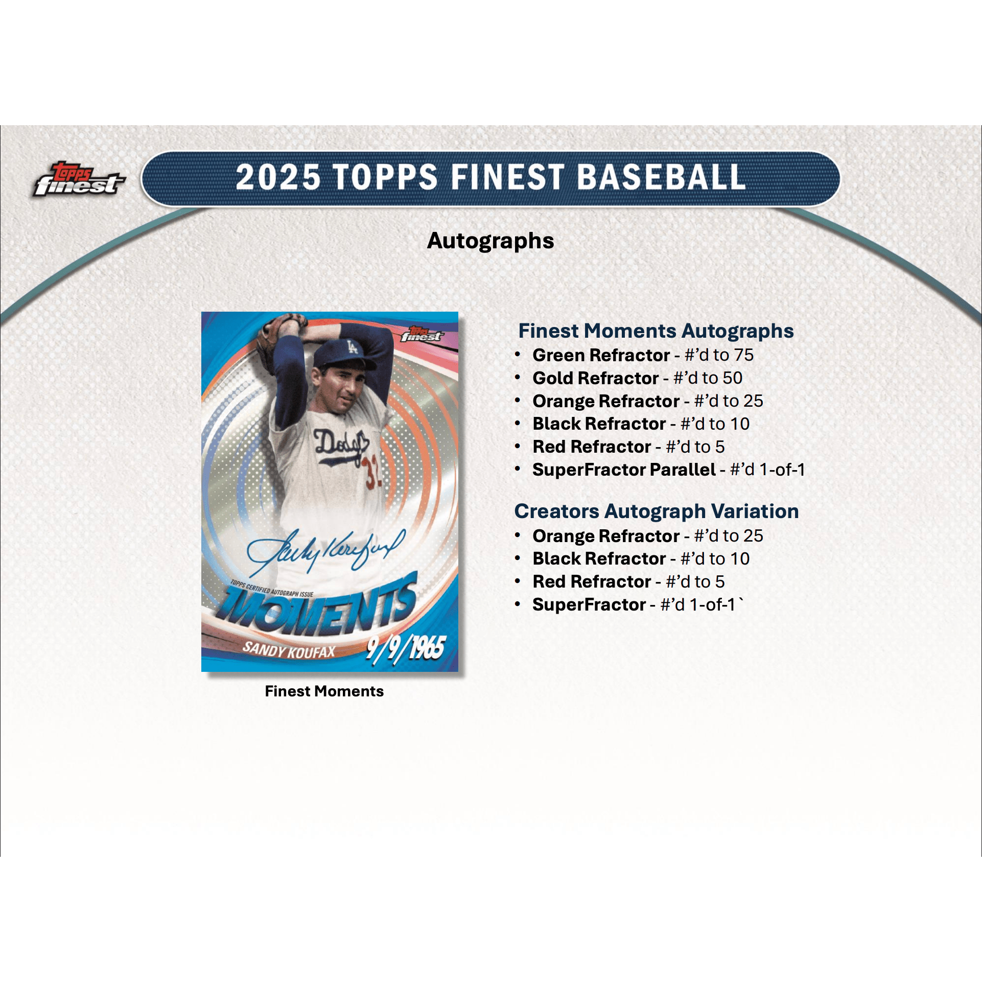 2025 Topps Finest Baseball Hobby Box