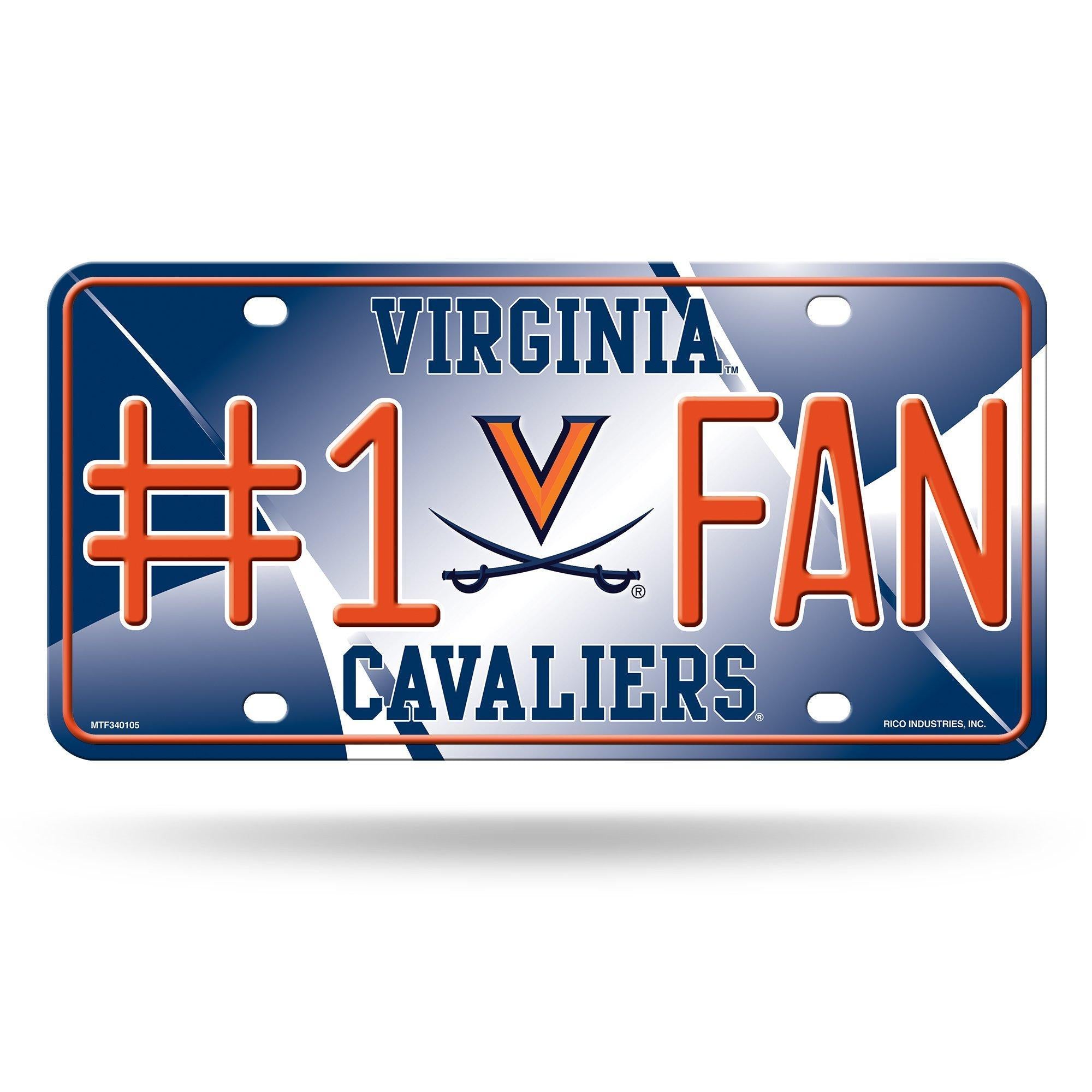 Virginia Cavaliers #1 Fan License Plate – 6" x 12"