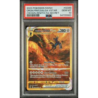 Origin Forme Dialga VSTAR 2023 Pokémon SWSH Crown Zenith FA Secret #GG68 PSA 10