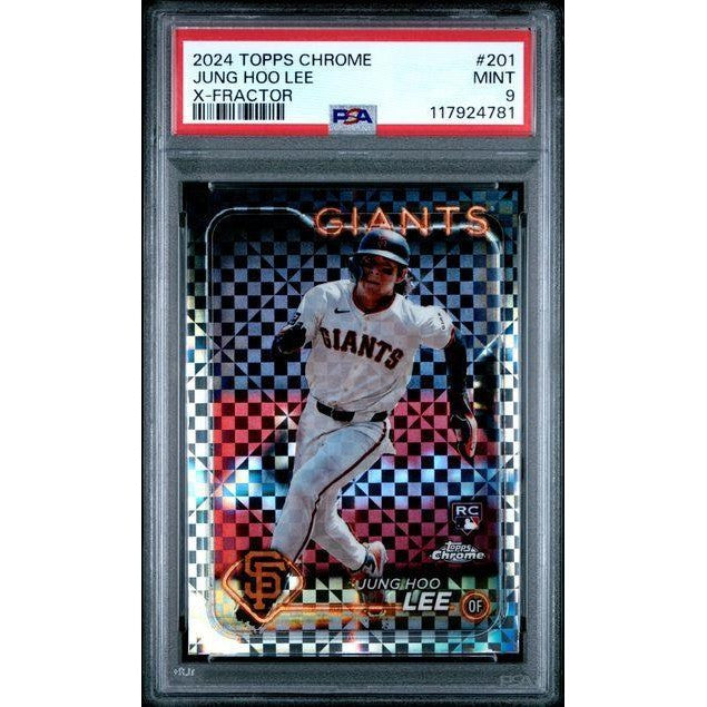 Jung Hoo Lee 2024 Topps Chrome X Fractor #201 PSA 9