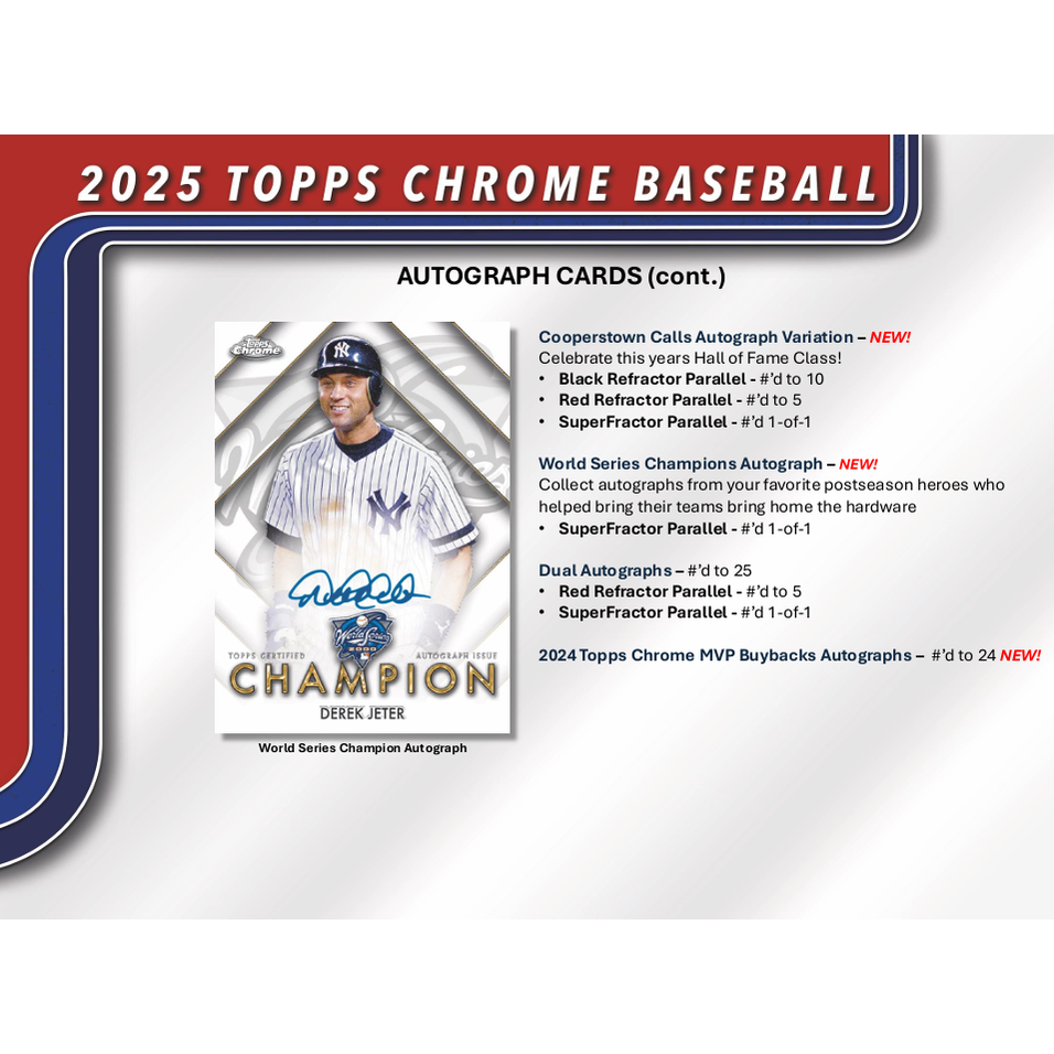 2025 Topps Chrome Baseball Hobby Pack