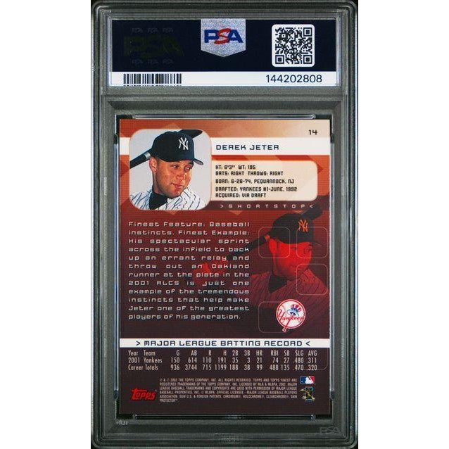 Derek Jeter 2002 Finest #14 PSA 10