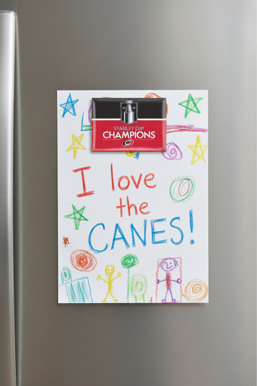 Stanley Cup Champions Carolina Hurricanes 2026 Stanley Cup Champions Metal Magnet 2.5" x 3.5"