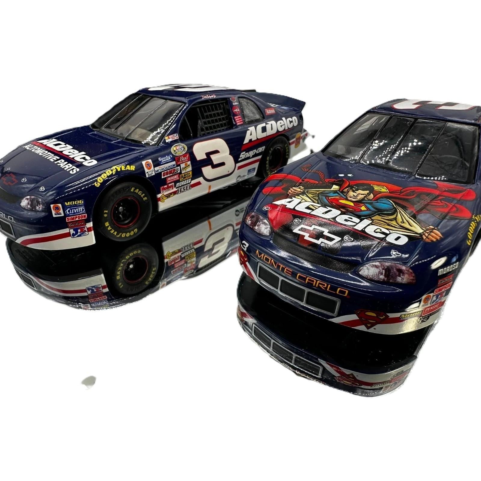 Die Cast 1/24 Scale: Dale Earnhardt Jr. Superman & Dale Earnhardt Jr. AC Delco Twin Pack Brookfield Collectors Guild 1999 Ltd. Ed. w/COA - Action Racing