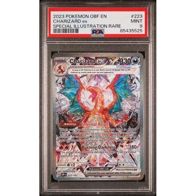 Charizard ex 2023 Pokémon Obsidian Flames Special Illustration Rare #223/197 PSA 9