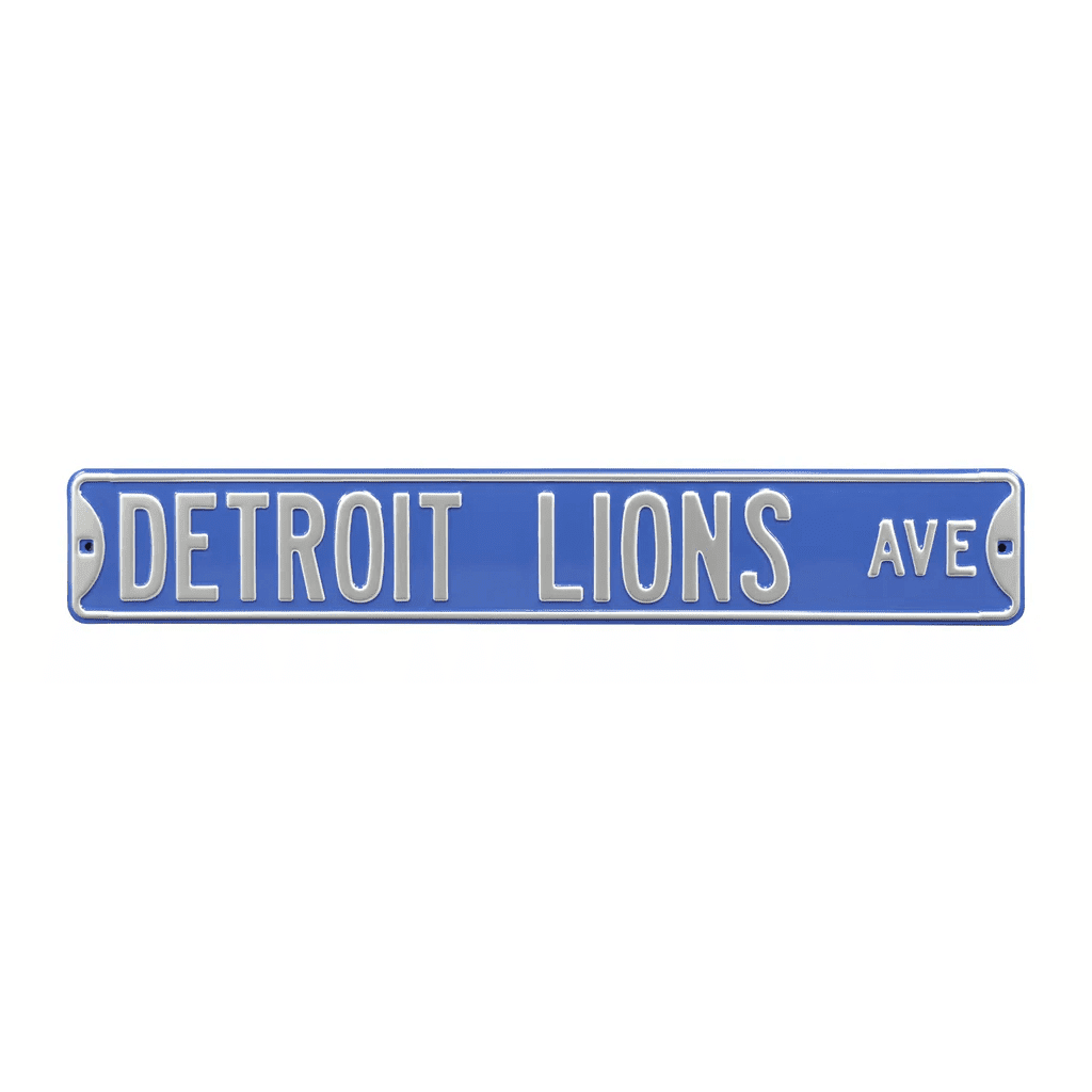 Detroit Lions Avenue Embossed Steel Street Sign