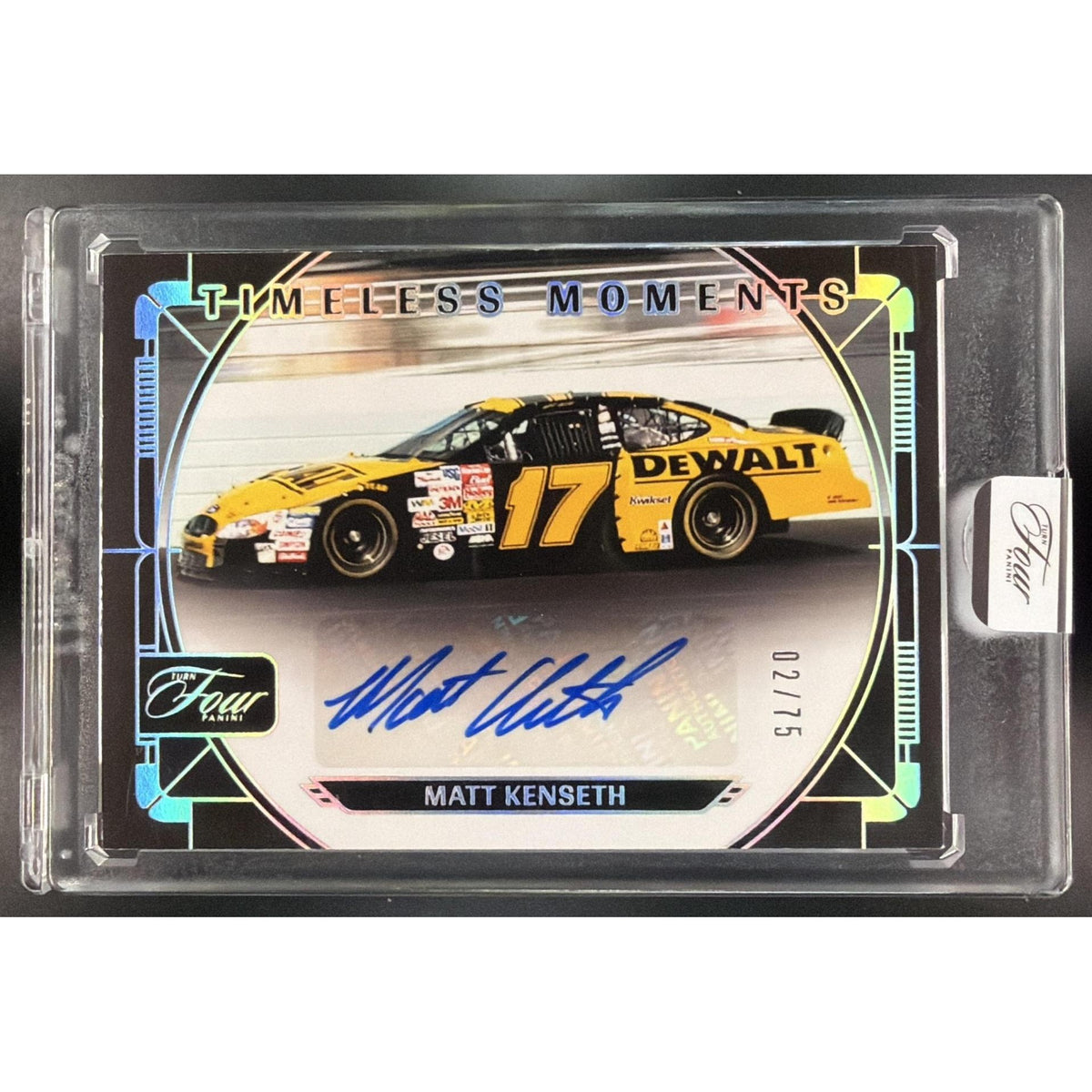 2026 Panini Four Racing Matt Kenseth #TM-MKS Timeless Moments 02/75 Non-Graded