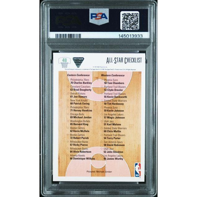 Michael Jordan 1991 Upper Deck All-Star Checklist #48 PSA 3